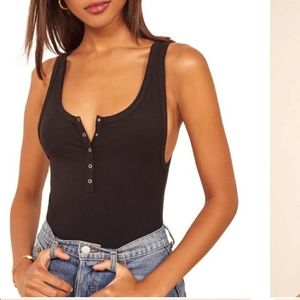 { Reformation } Snap Front Bodysuit